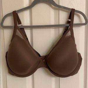 ThirdLove 24/7 Classic Contour Mink Plunge Bra Smooth Tagless Band Size 42D